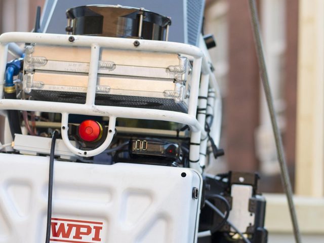 Close-up of the Atlas torso and sensor head