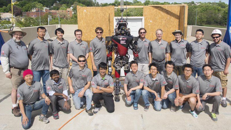 WPI-CMU team with the Atlas humanoid at the DARPA Robotics Challenge